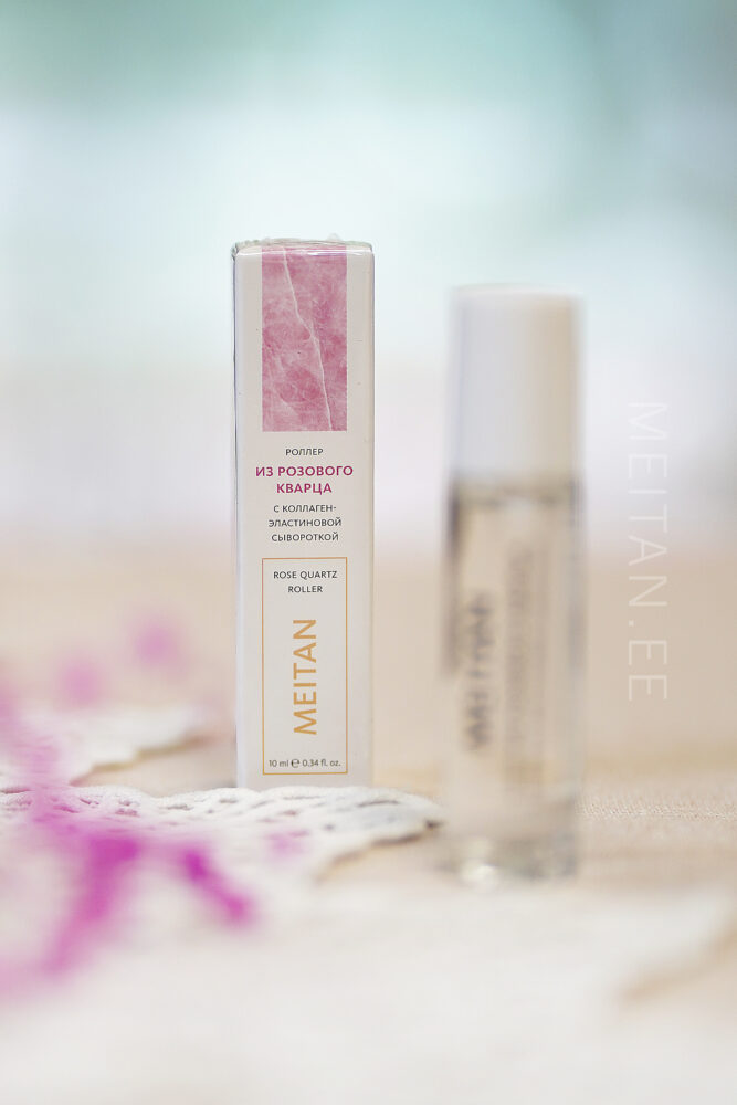 MEITAN Роллер из розового кварца с коллаген-эластиновой сывороткой Код: PP-71